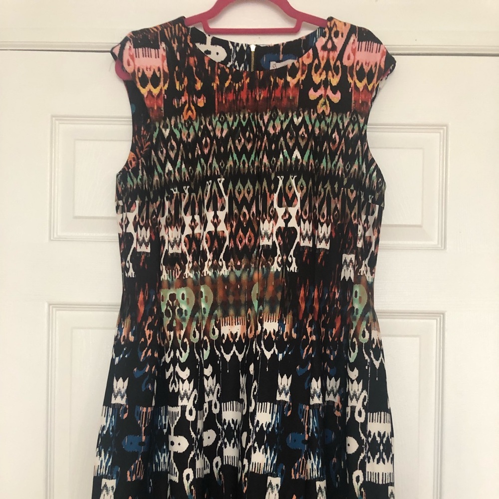 Cap sleeve print dress